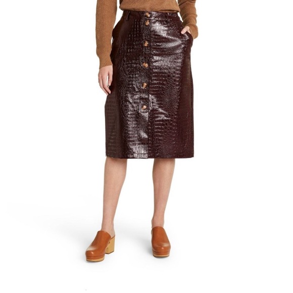 Rachel Comey 10 Size Women Faux Leather Textured Pencil Skirts - Picture 7 of 11